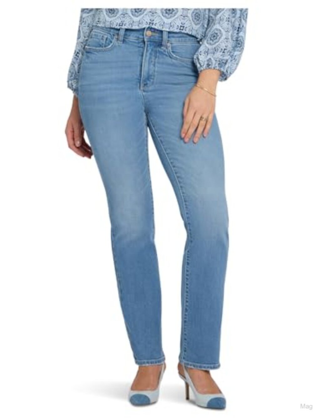 NYDJ Petite High Rise Straight Jeans Lift Tuck Tech Stretch 29 Inseam